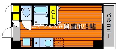 岡山市中区清水のマンションの間取り