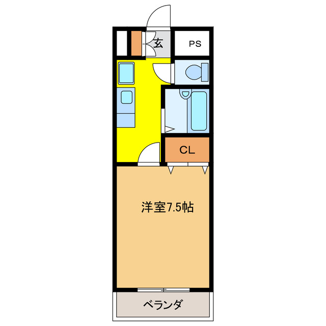 羽島郡笠松町桜町のマンションの間取り