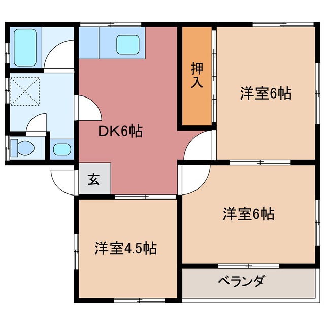 メゾンユーローズの間取り