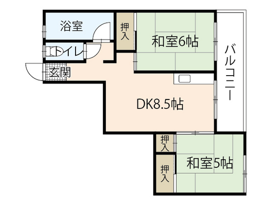 広島市東区光町のマンションの間取り