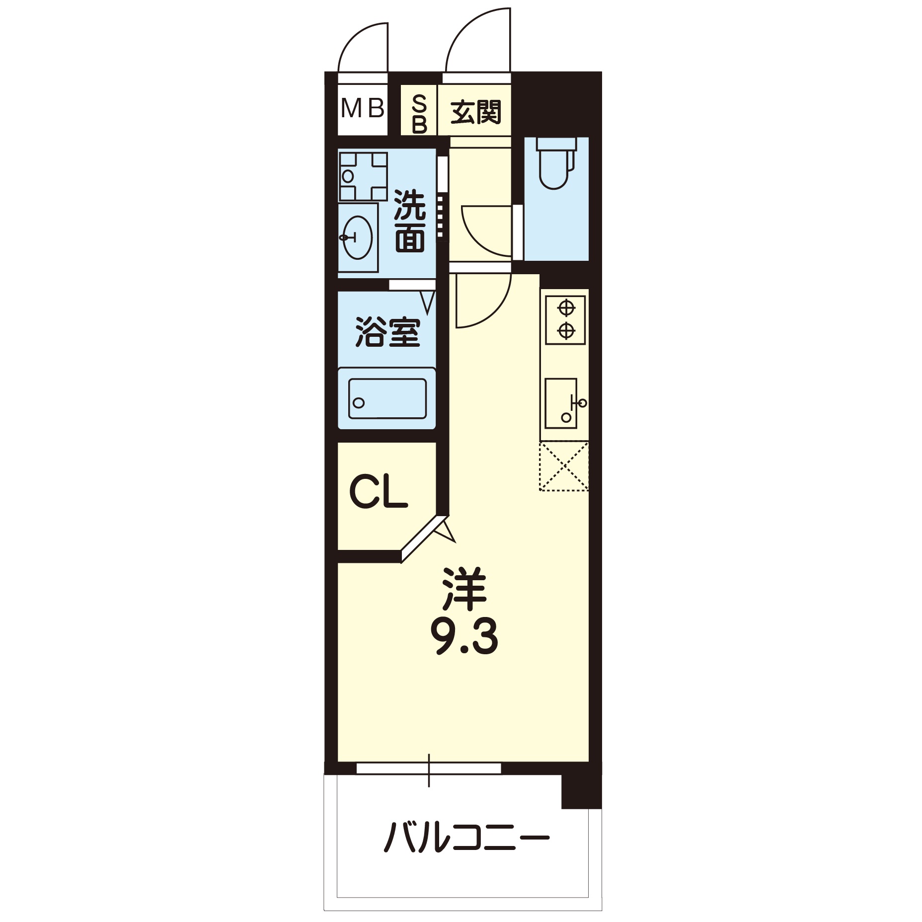 ホワイトステージ水前寺公園の間取り