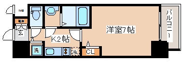 神戸市中央区御幸通のマンションの間取り