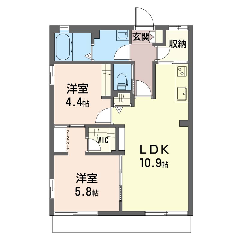 メゾン清和Ａ　（1F）の間取り