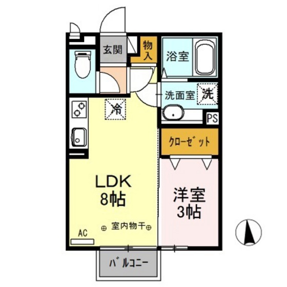 メゾン染谷川の間取り