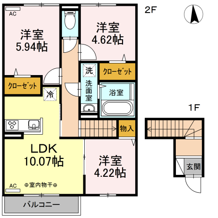 D-room天領の間取り