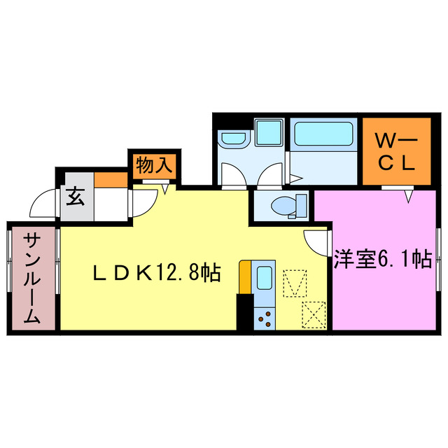 グリーン琥珀甲南IIIの間取り