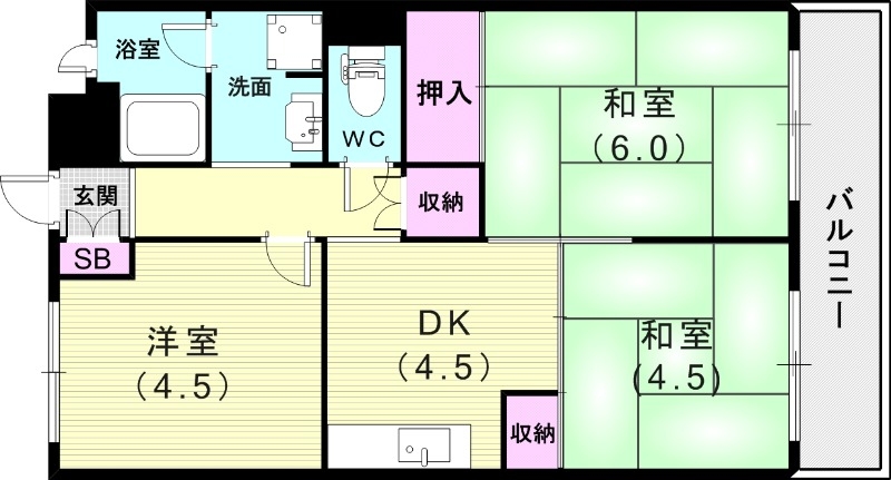 夙川ヒルズの間取り