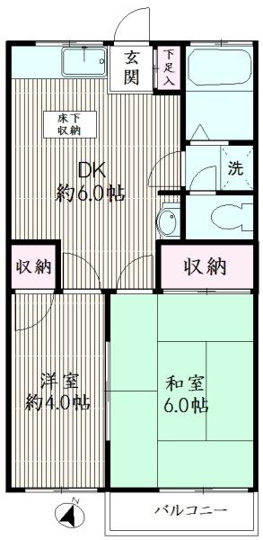 大田区久が原のアパートの間取り