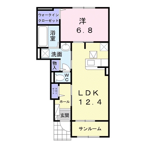 高島市安曇川町西万木のアパートの間取り