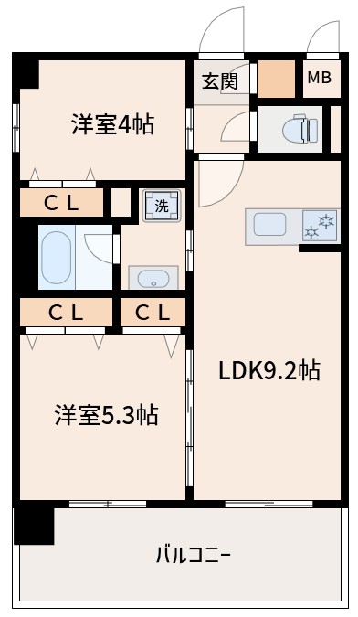 エステムコート新大阪XIIIニスタの間取り