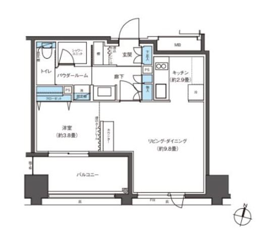 ＣＬＵＢ　ＮＥＸＵＳ　大濠西の間取り