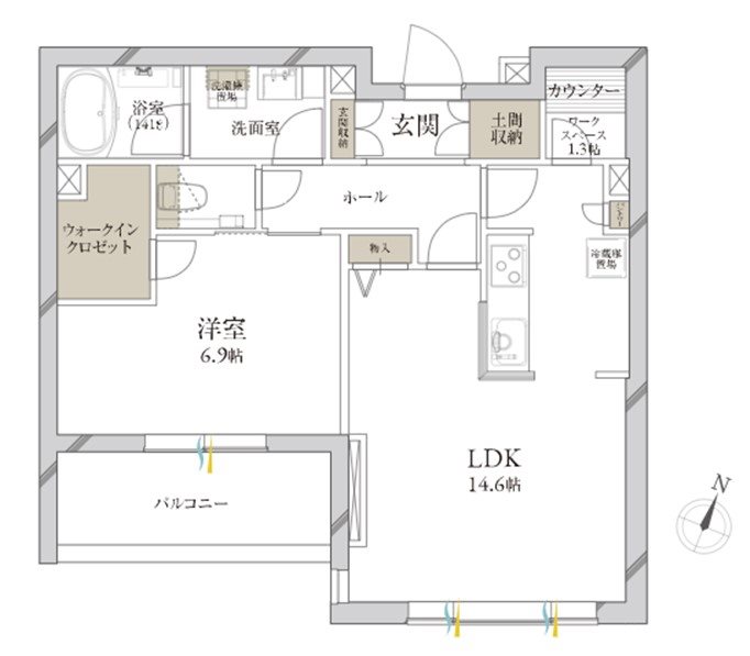 クレールシャーメゾンプレミアの間取り