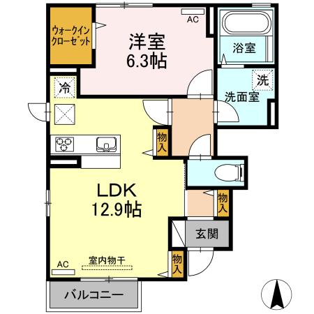 カーサ　コバ　Ａ棟の間取り