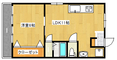 神戸市灘区一王山町のマンションの間取り