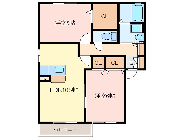 ボヌール　アビテ　Ａ棟の間取り