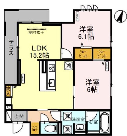 さいたま市北区本郷町のアパートの間取り