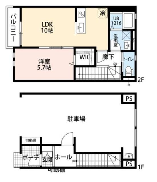 【相模原市中央区淵野辺本町のアパートの間取り】