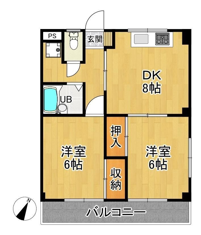 狭山市狭山台のマンションの間取り