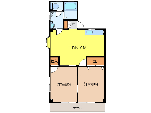 第2鬼怒ハイツの間取り