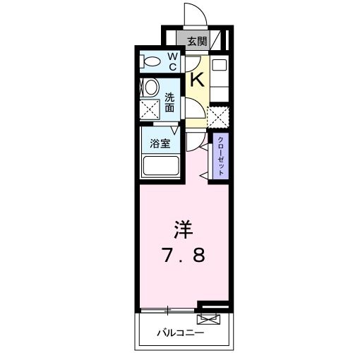 橿原市大久保町のアパートの間取り