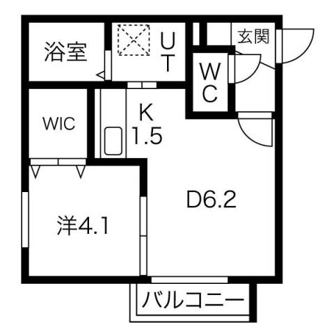 【COSK美園（コスク美園）の間取り】