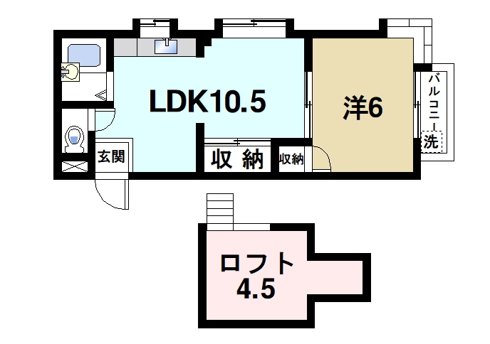 奈良市法華寺町のマンションの間取り