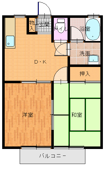 ビラフォーシーズン　酒田市亀ヶ崎７丁目の間取り