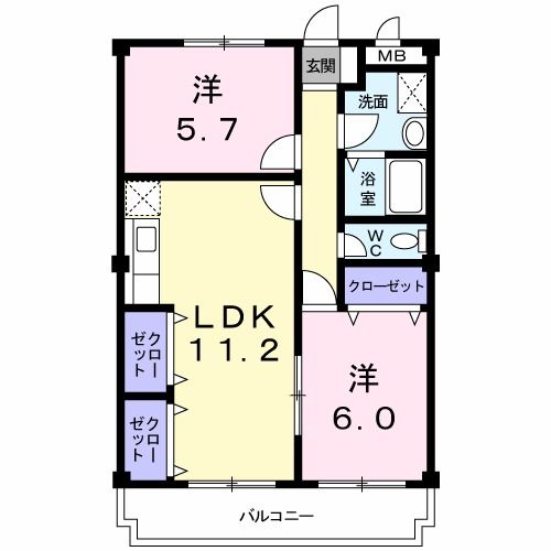 佐倉市井野のマンションの間取り