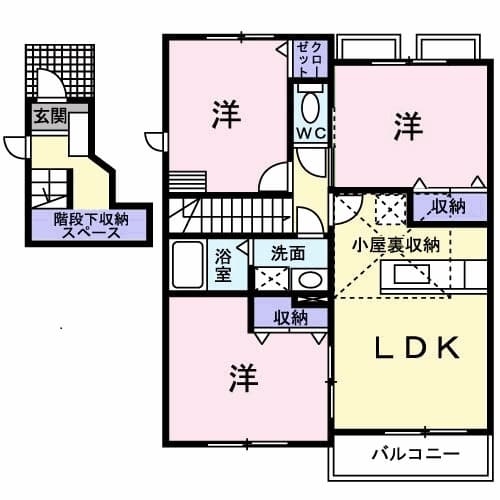 [家電付き] シャンドフルールの間取り