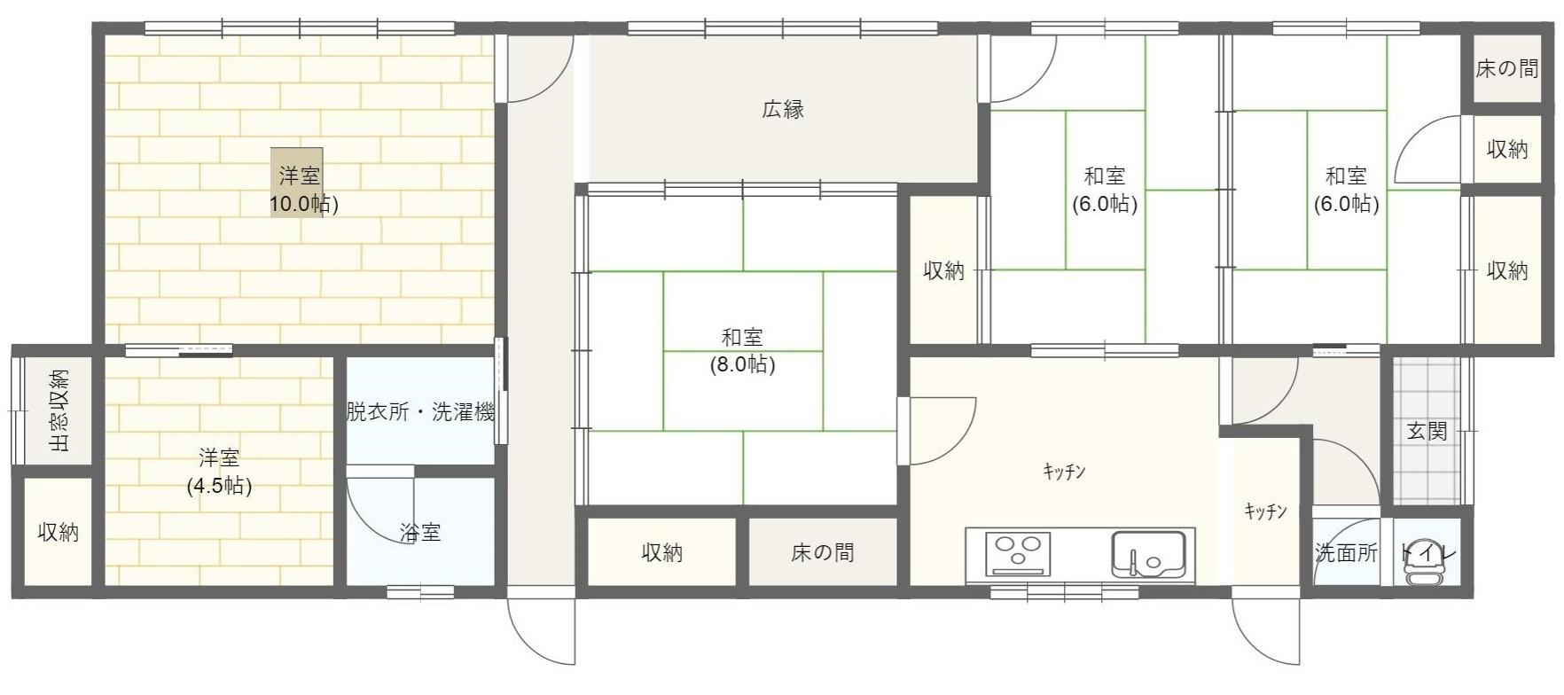 【前橋市茂木町　戸建の間取り】