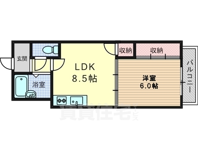 京都市南区吉祥院前田町のマンションの間取り