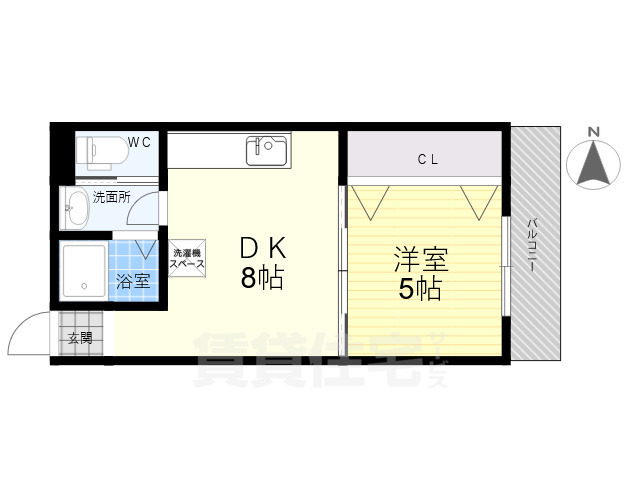 東大阪市若草町のマンションの間取り