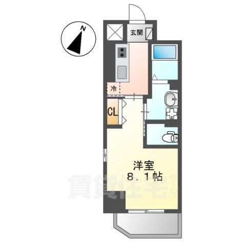 広島市南区猿猴橋町のマンションの間取り