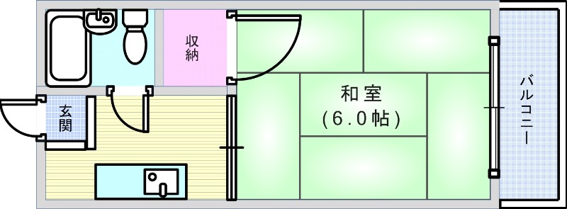 大阪市住吉区遠里小野のマンションの間取り