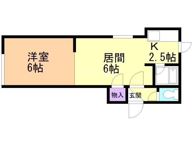 札幌市東区本町二条のアパートの間取り