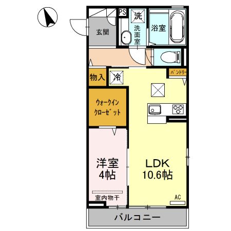 高崎市並榎町のアパートの間取り