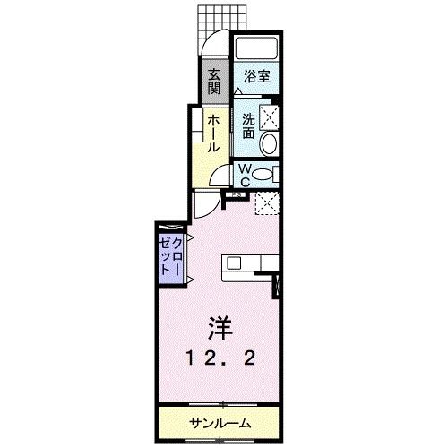 見附市市野坪町のアパートの間取り