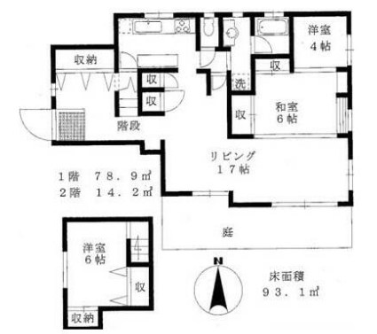 杉並区松庵のアパートの間取り