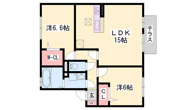 クレセント　アレイの間取り