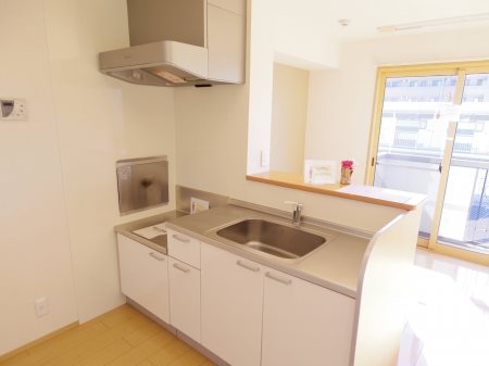 キッチン　人気のカウンターキッチン☆背面には収納もあります。