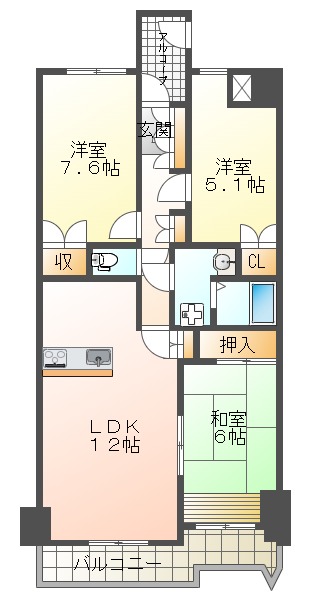 ネクステージ西神中央 D棟の間取り写真