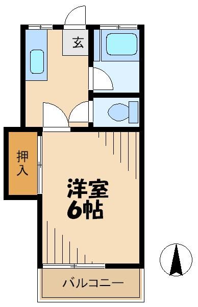 コーポかおるAの間取り写真
