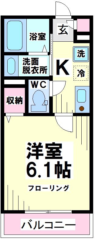 京王新線 幡ケ谷駅 徒歩10分 3階建 築7年の間取り写真