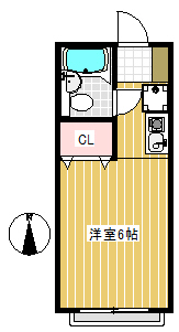 ハイツタケムラの間取り写真