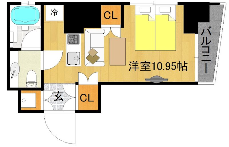 京阪鴨東線 出町柳駅 徒歩3分 7階建 築9年の間取り写真