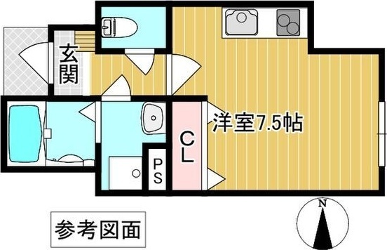 簗瀬3丁目アパートの間取り写真