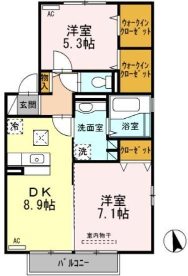 シャトル ViVi A棟の間取り写真