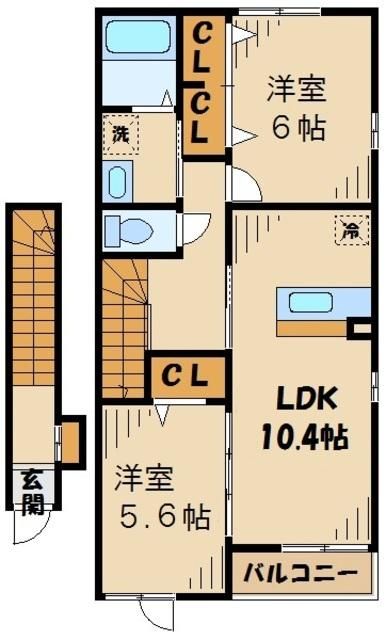 カレントガーデンAの間取り写真