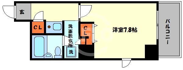 地下鉄中央線 弁天町駅 徒歩2分 11階建 築36年の間取り写真
