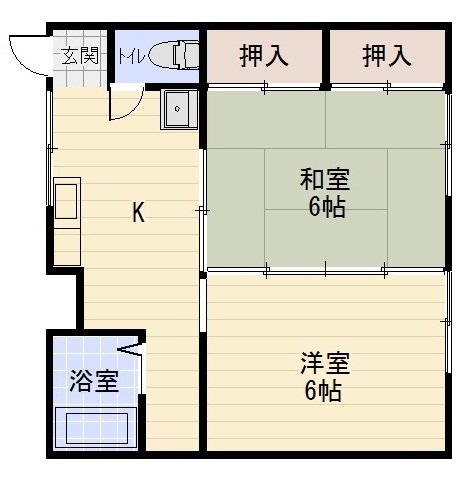 新潟市秋葉区車場のアパートの間取り